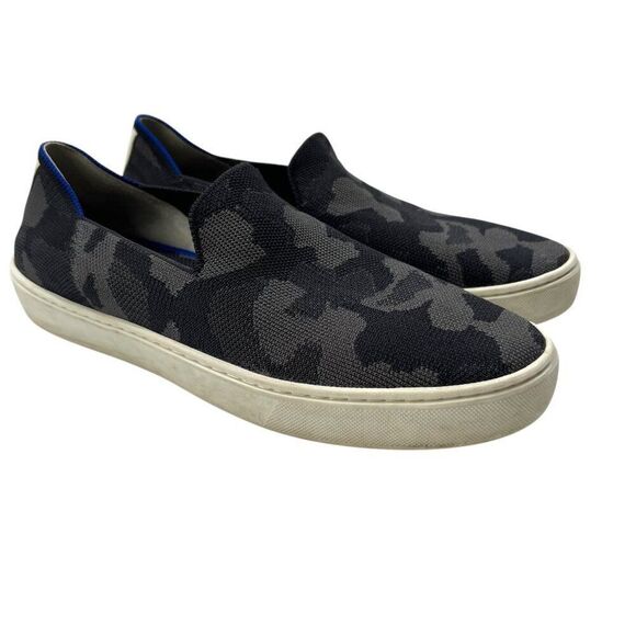 Rothy's The Original Slip On Sneaker Black Grey Camo Size 8.5 - Picture 1 of 7